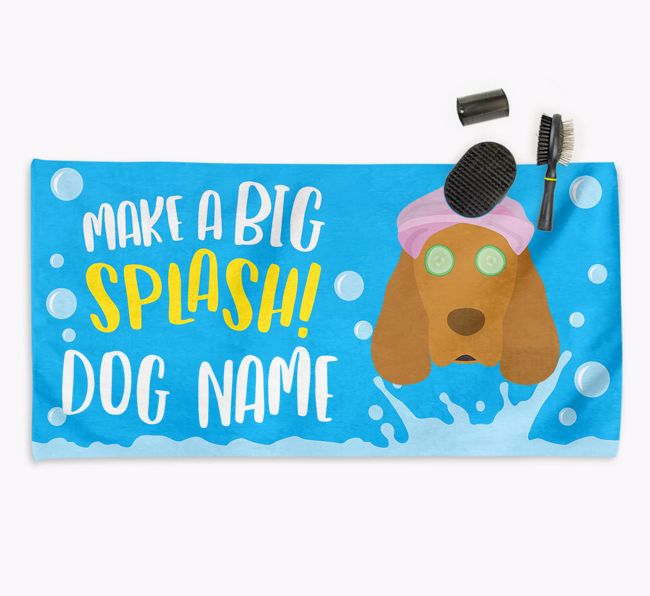 Personalised 'Make a BIG Splash' Towel for your {breedCommonName}